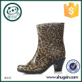 moda feminina tecido ganaler tamanho tornozelo salto alto última dot korea rainboots sapatos novos atacado